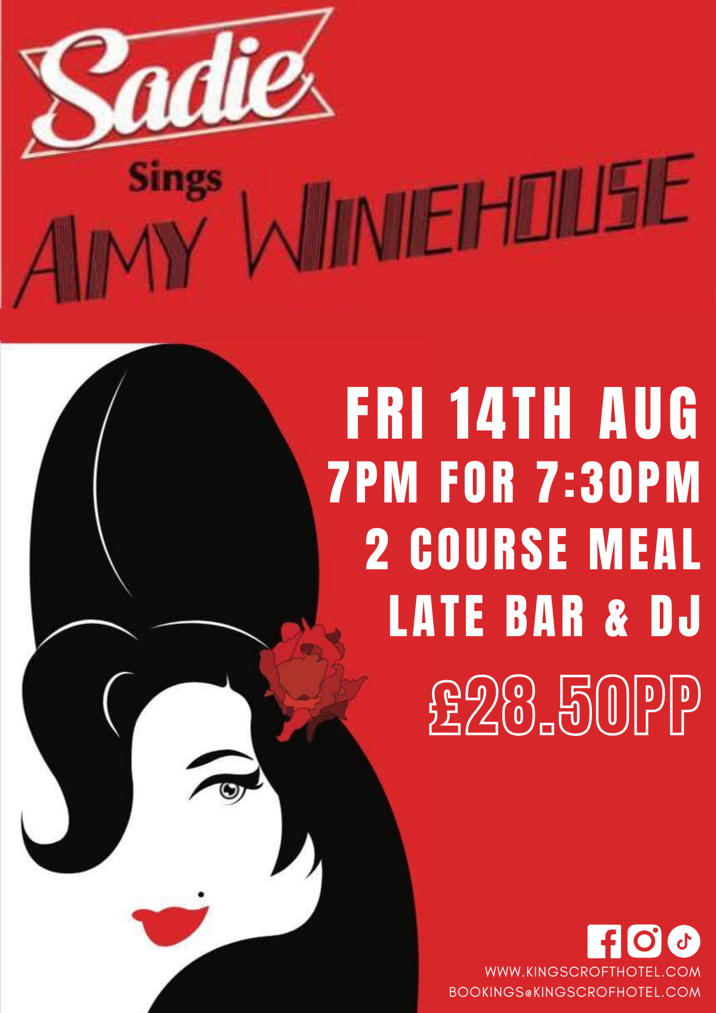 Sadie as Amy Winehouse