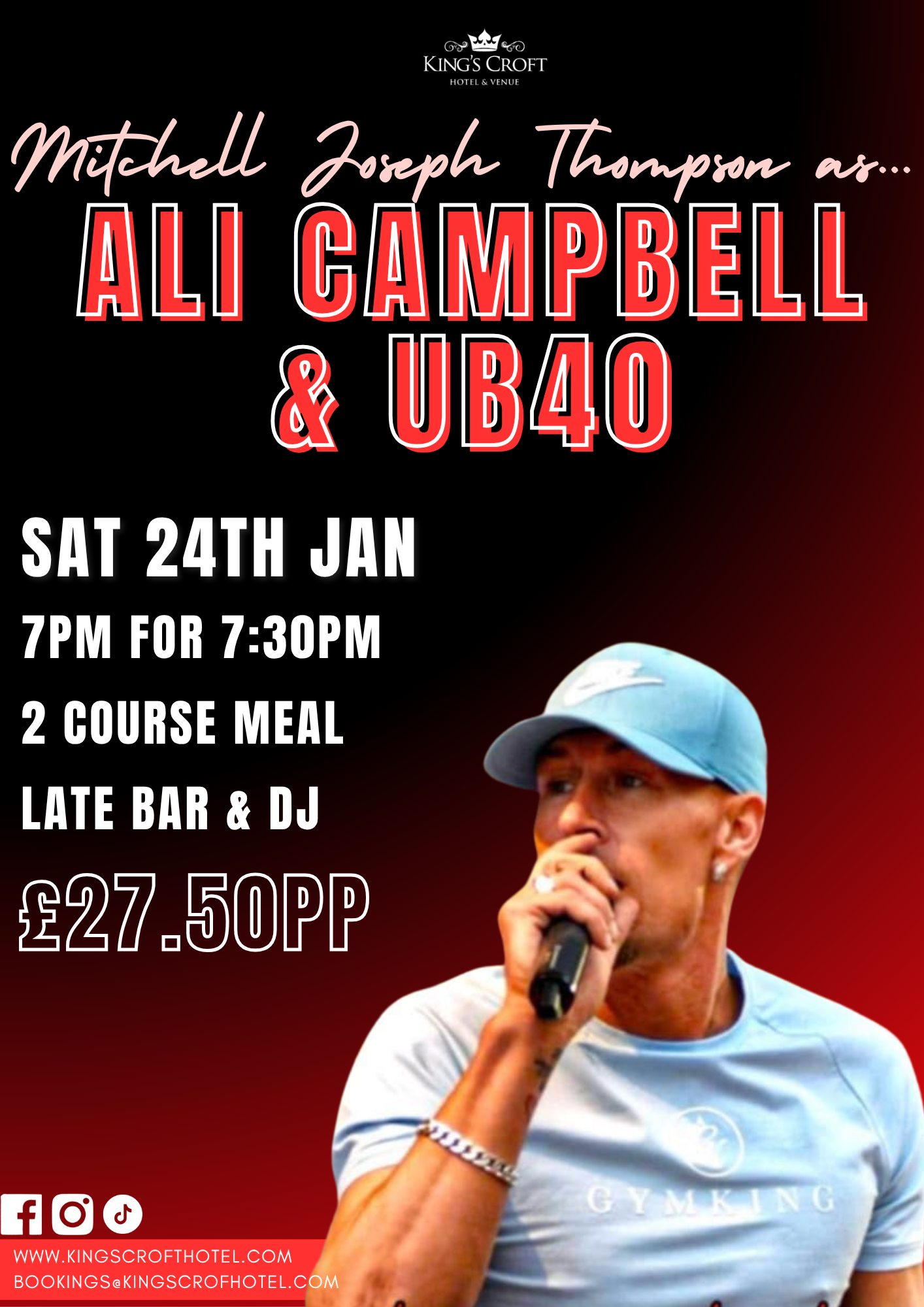 Mitchell Joseph Thompson as Ali Campbell & UB40