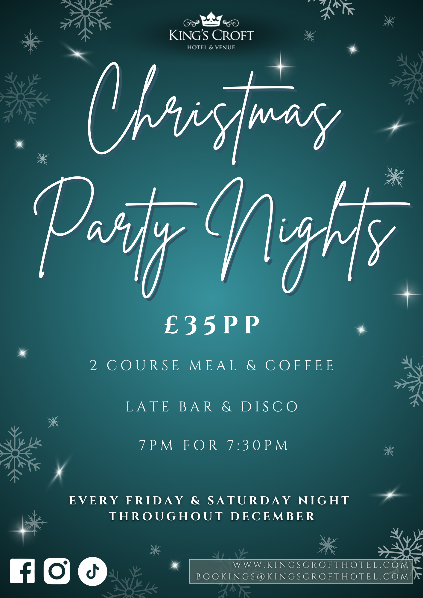 Christmas Party Night - Friday 20th December