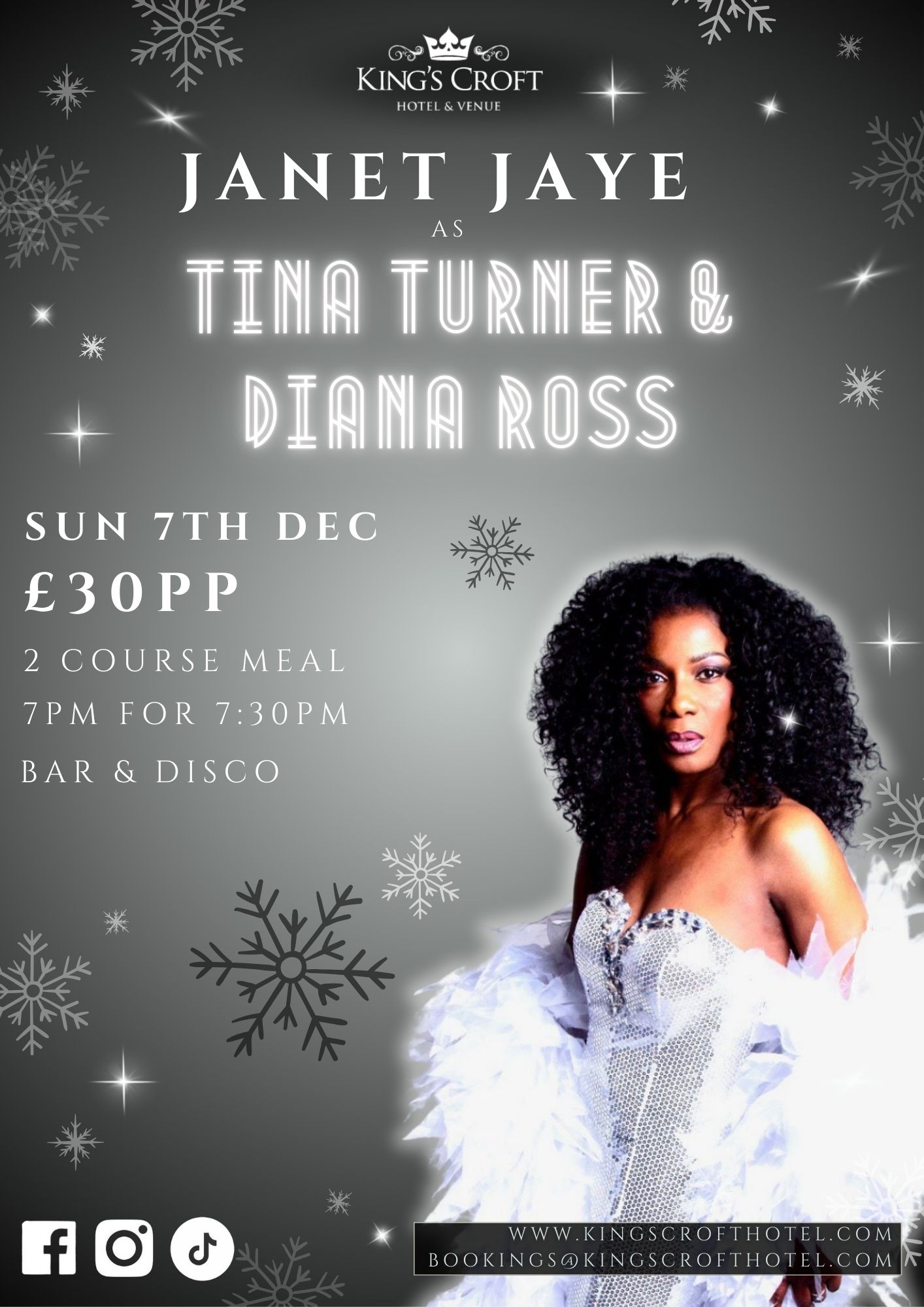 Christmas Dinner with Janet Jaye as Tina Turner