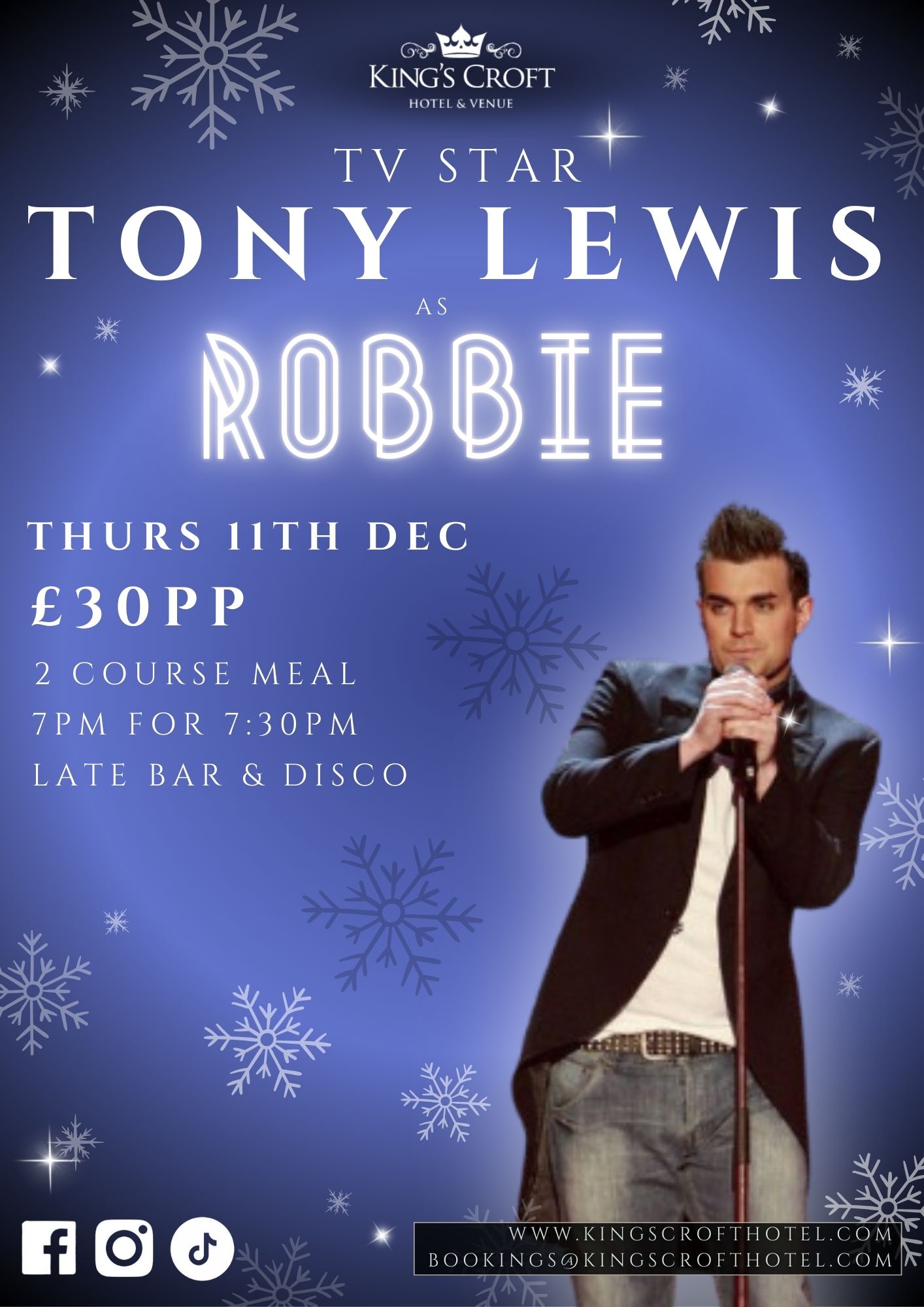 Christmas Dinner with Tony Lewis as Robbie Williams