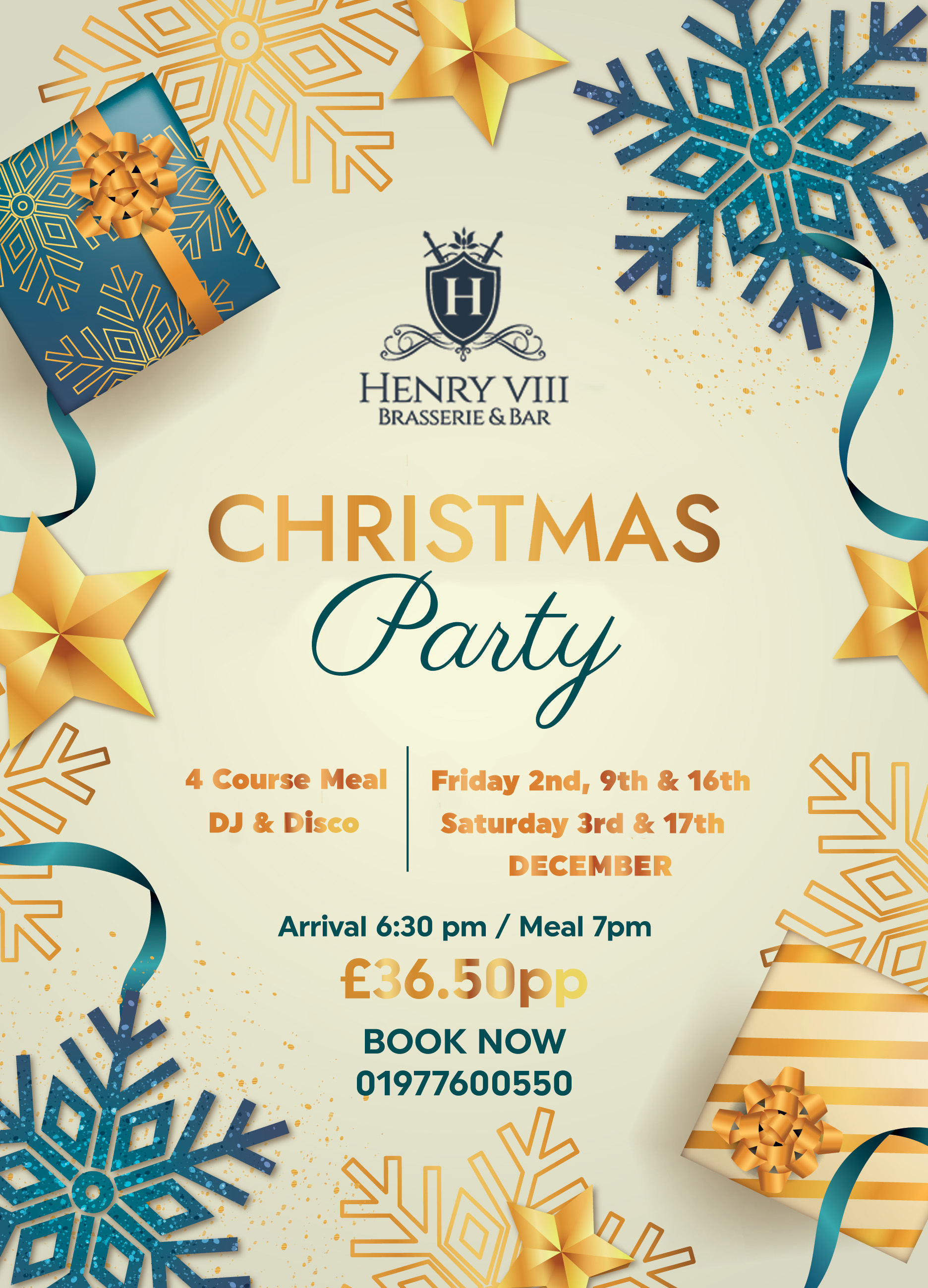 HVIII - Christmas Party Night - Friday 9th December 2022