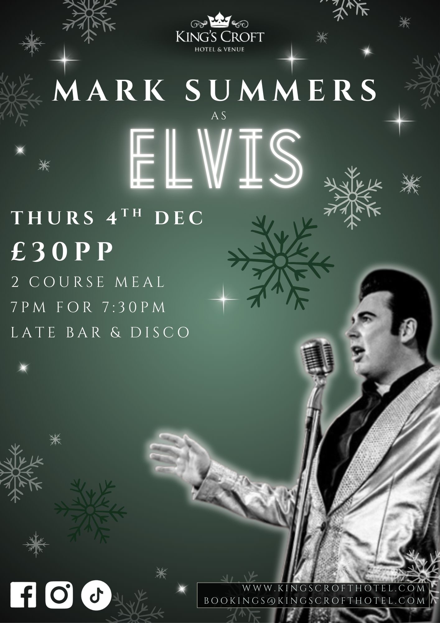 Christmas Dinner with Mark Summers As Elvis