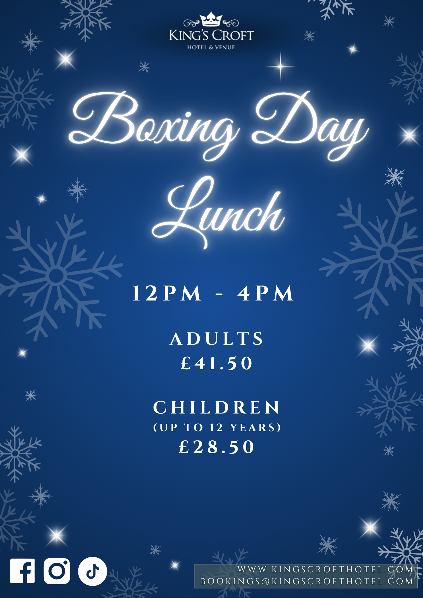 Boxing Day Lunch 2026