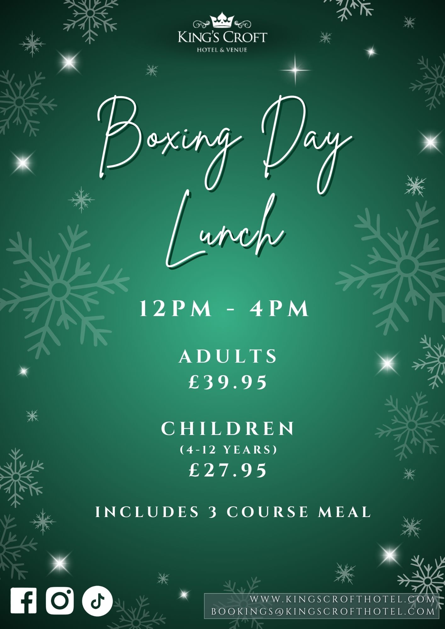 Boxing Day Lunch 2024