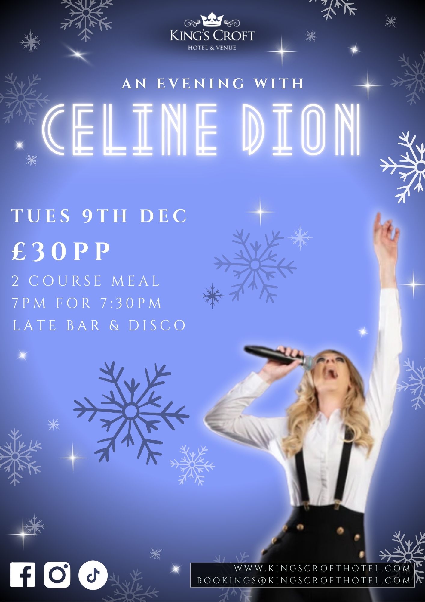 Christmas Dinner With Lisa Press as Celine Dion